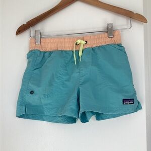 Patagonia Peach and Teal Shorts